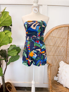 Lexi Navy Print Romper