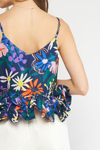 Load image into Gallery viewer, Claire Navy Floral Top