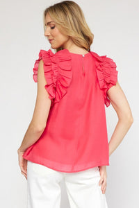 Abby Ruffled Sleeve Top