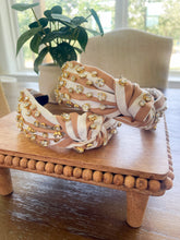 Load image into Gallery viewer, Jeweled Striped Headband