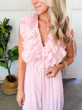 Load image into Gallery viewer, Sydney Pink Ruffled Jumpsuit
