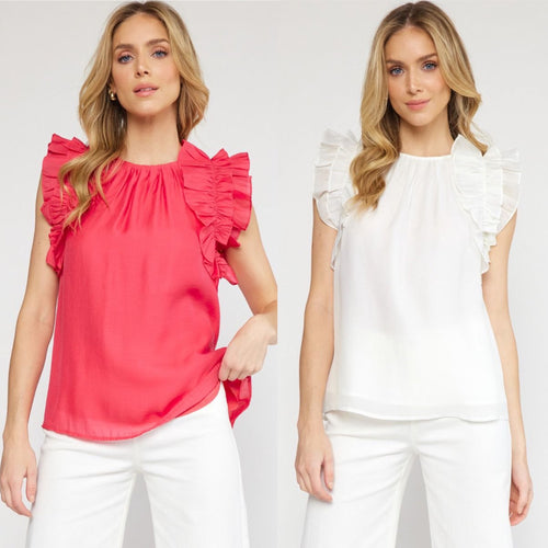 Abby Ruffled Sleeve Top