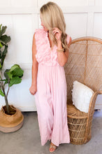Load image into Gallery viewer, Sydney Pink Ruffled Jumpsuit