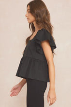 Load image into Gallery viewer, Regan Square Neck Peplum