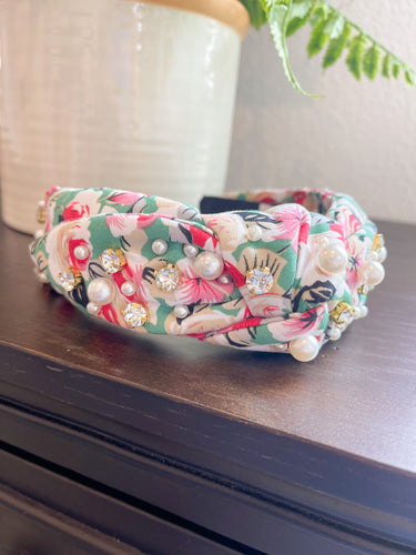 Sage Floral Headband