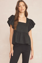 Load image into Gallery viewer, Regan Square Neck Peplum