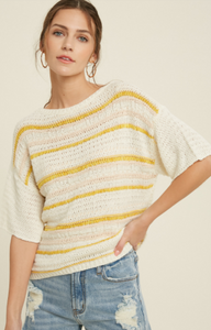 Ellie Short Sleeve Sweater Top