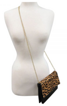 Load image into Gallery viewer, Fold Over Leopard Clutch