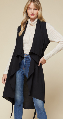 Draped Duster Vest