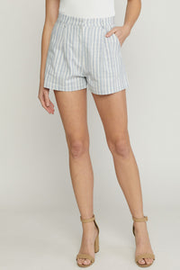 Dove Blue Stripe Shorts