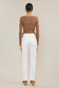 White Slim Straight Denim
