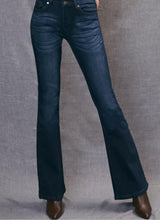 Load image into Gallery viewer, Dark Wash Flare Denim