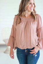 Load image into Gallery viewer, Mocha Off Shoulder Top