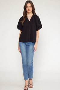 Tiffany Bubble Sleeve Top