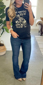 Dark Wash Flare Denim