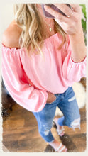 Load image into Gallery viewer, Pink Swiss Dot Top