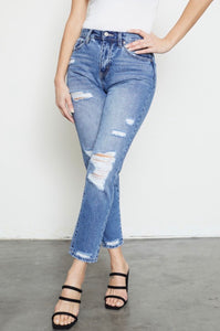 Distressed Mom Denim