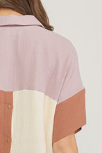 Load image into Gallery viewer, Clay Combo Collared Top