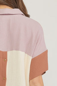Clay Combo Collared Top