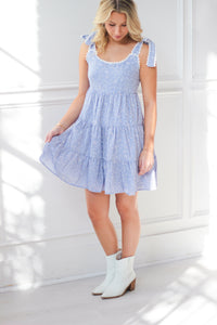 Daisy Print Mini Dress