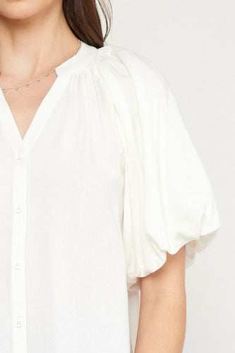 Tiffany Bubble Sleeve Top