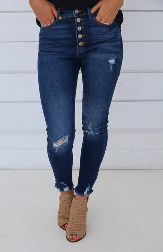 Dark Wash High Waisted Denim