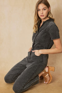 Denim Utility Jumpsuit