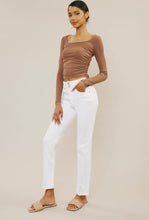 Load image into Gallery viewer, White Slim Straight Denim