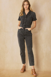 Denim Utility Jumpsuit
