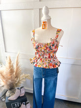 Load image into Gallery viewer, Aurora Floral Tie Top