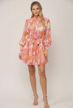 Load image into Gallery viewer, Floral Print Chiffon Ruffle Dress