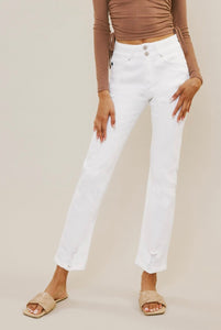 White Slim Straight Denim