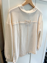 Load image into Gallery viewer, Cream Waffle Cardigan