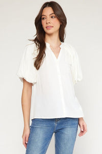Tiffany Bubble Sleeve Top