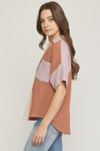 Load image into Gallery viewer, Clay Combo Collared Top