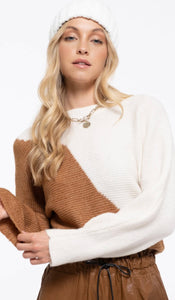 Asymmetrical Print Pullover Sweater