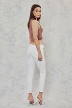 Load image into Gallery viewer, Mid Rise White Skinny Denim