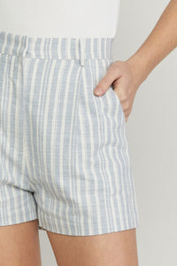 Dove Blue Stripe Shorts