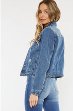 Load image into Gallery viewer, Distressed Denim Jacket