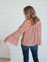 Load image into Gallery viewer, Mocha Off Shoulder Top