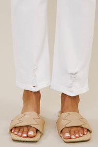 White Slim Straight Denim