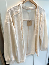 Load image into Gallery viewer, Cream Waffle Cardigan