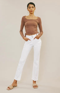 White Slim Straight Denim