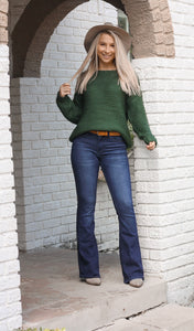 Chunky Hunter Green Sweater