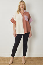 Load image into Gallery viewer, Clay Combo Collared Top