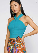 Load image into Gallery viewer, Briana Teal Halter Top