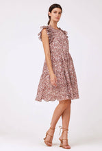Load image into Gallery viewer, Burgundy Tiered Printed Dress