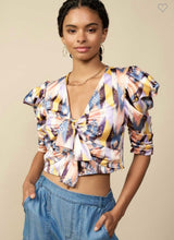 Load image into Gallery viewer, Riley Ruched Front Tied Blouse
