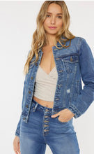 Load image into Gallery viewer, Distressed Denim Jacket