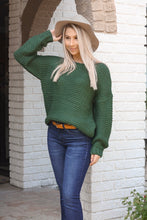 Load image into Gallery viewer, Chunky Hunter Green Sweater